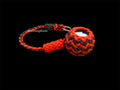 Decorative Paracord Wrapped 2 inch steel ball Keychain Neon Orange and Treestand